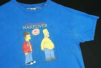 Vintage Y2k Home Simpson Extra Creme Makeover Funny Tv Show Promo T Shirt 8488