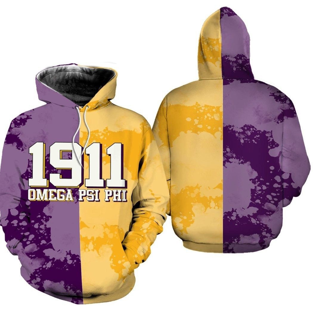 Fraternity Hoodie – Omega Psi Phi White Paint Hoodie