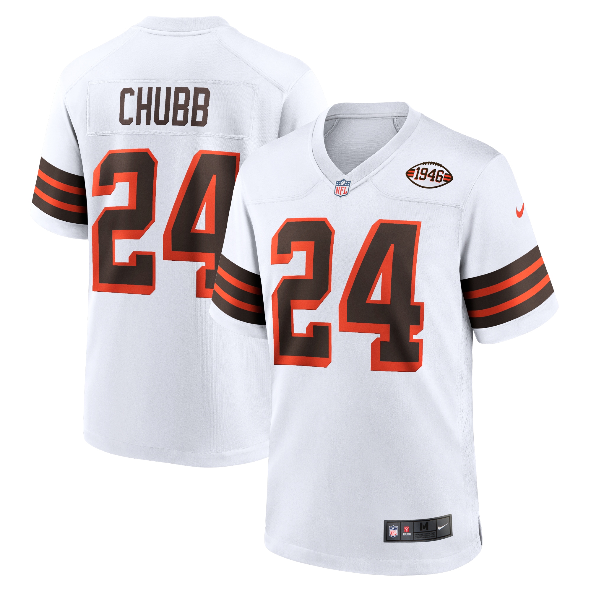 Nick Chubb Cleveland Browns 1946 Collection Alternate Game Jersey – White