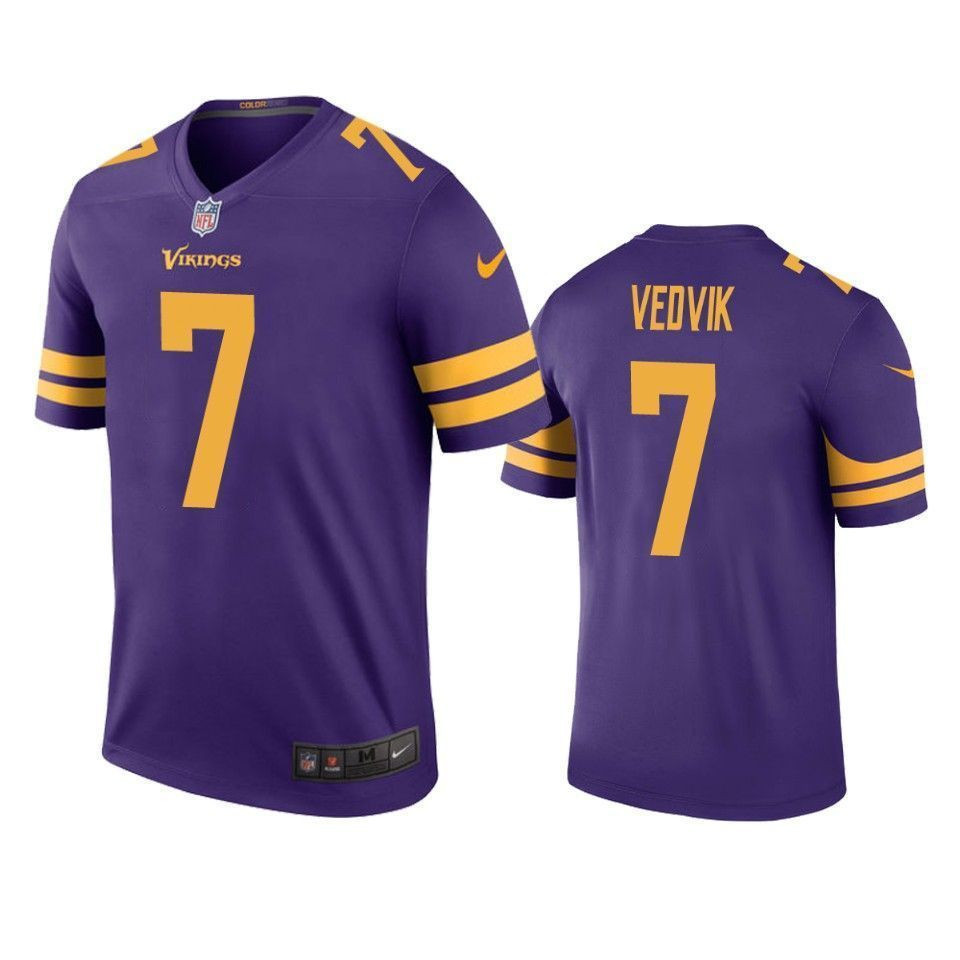 Minnesota Vikings Kaare Vedvik Purple Color Rush Legend 3D Jersey