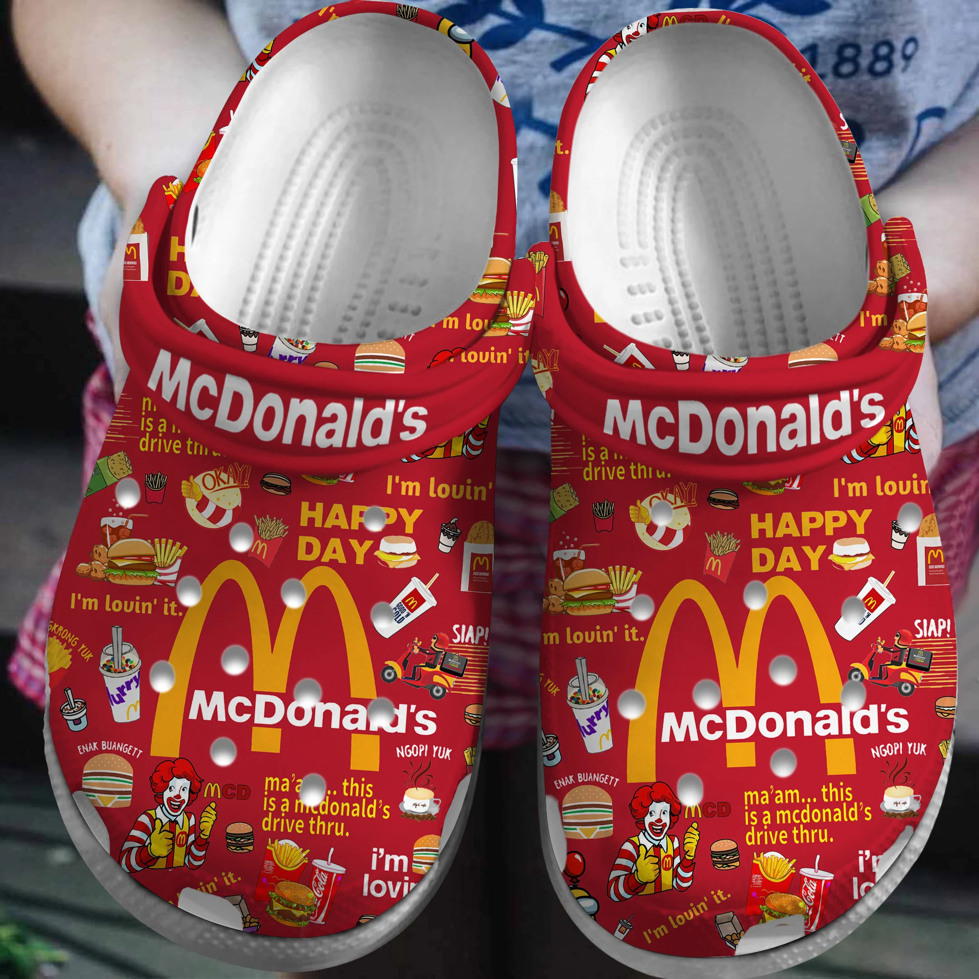 McDonald Crocs Crocband Clogs Shoes Comfortable For Men Women and Kids 2