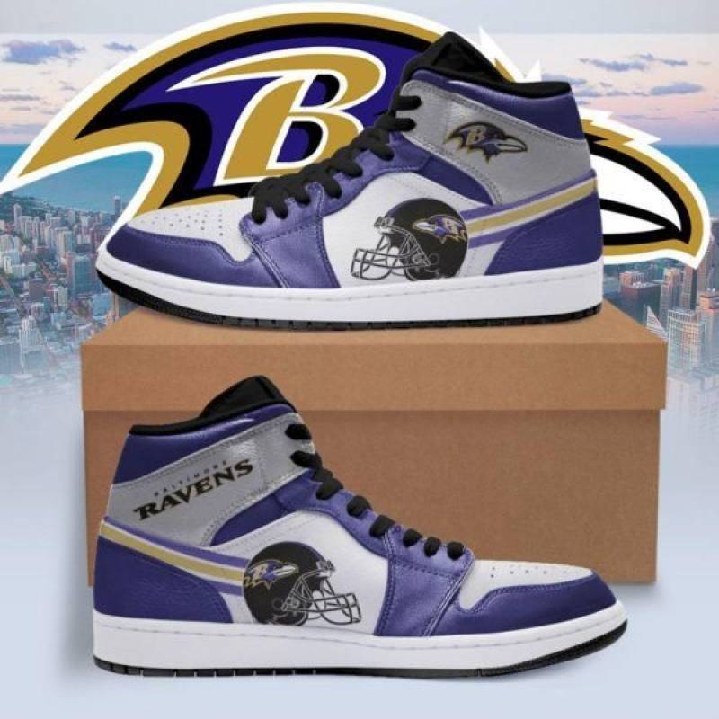 Baltimore Ravens 02 Air Jordan Sport Custom Sneakers