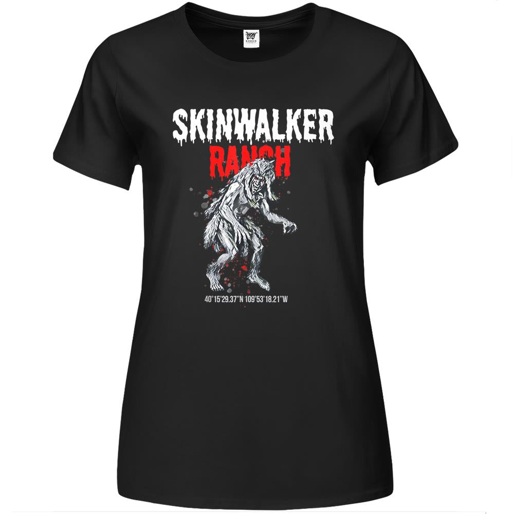 Skinwalker Ranch Site For Paranormal Ufo And Yeti Activity Premium Womens T Shirts