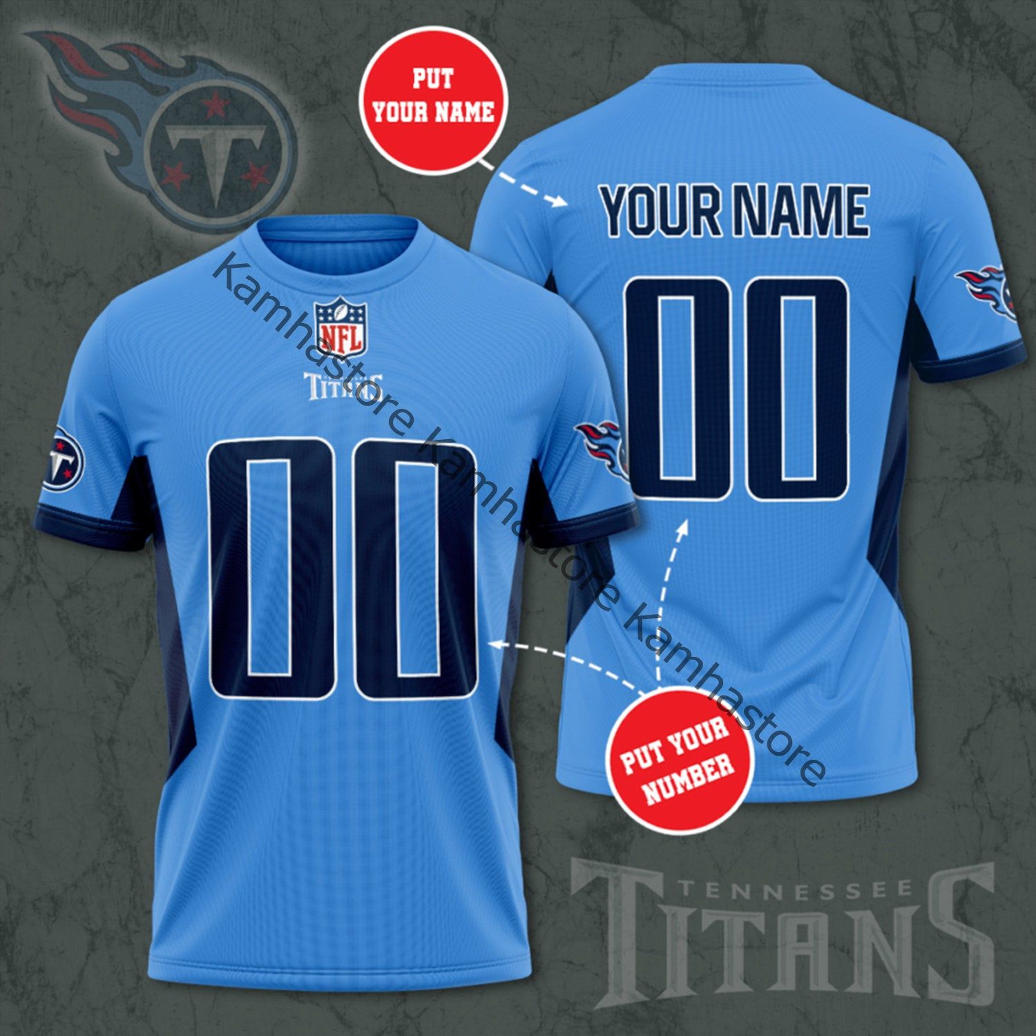 Tennessee Titans All Over Printed Shirt Tennessee Titans Full