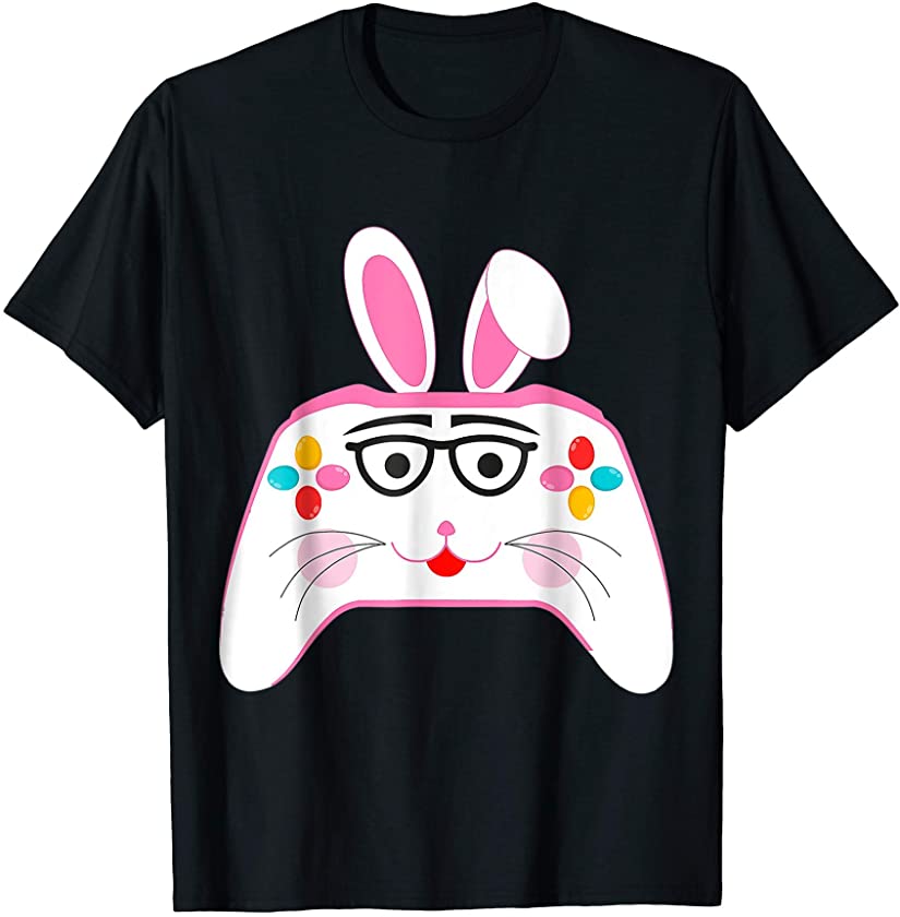 Rabbit T-Shirts for Women Easter Gamer Nerd Tee T-Shirt