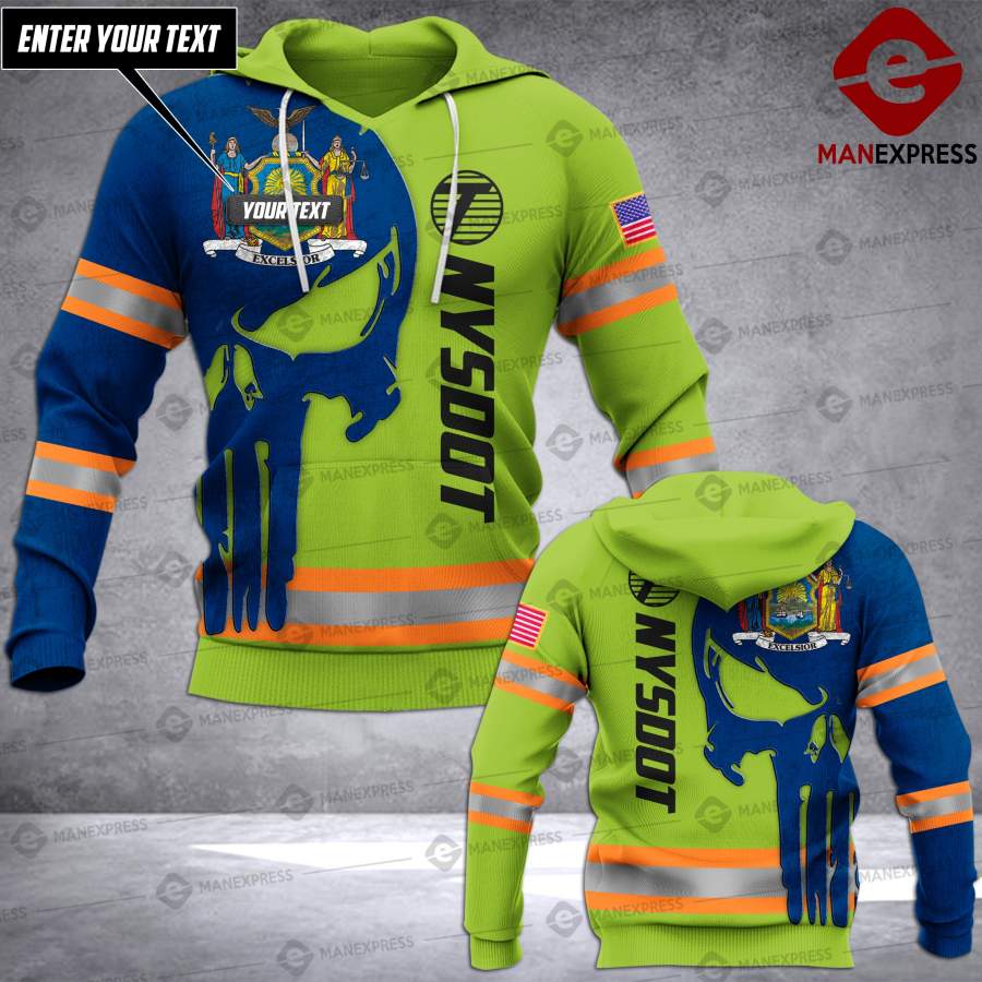 DH2 Customized NYSDOT – New York State Department of Transportation (NYSDOT) 3D SAFETY Hoodie