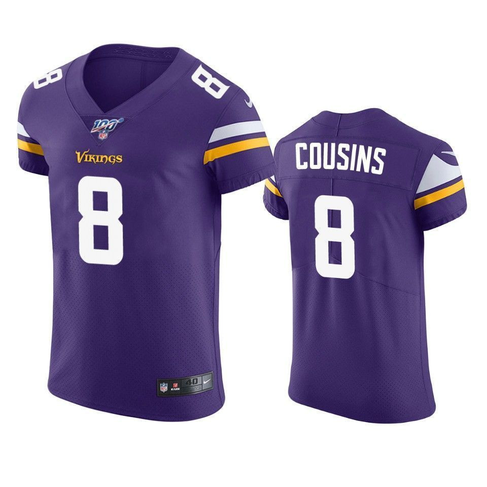 Minnesota Vikings Kirk Cousins Purple 100Th Season Vapor Elite 3D Jersey