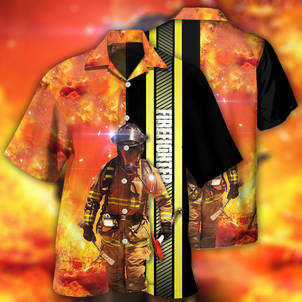 Firefighter Fire Style Hawaii Shirt Ha2275