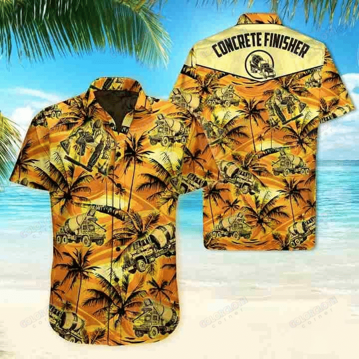 Concrete Finisher Tropical Hawaii Shirt Ha3516