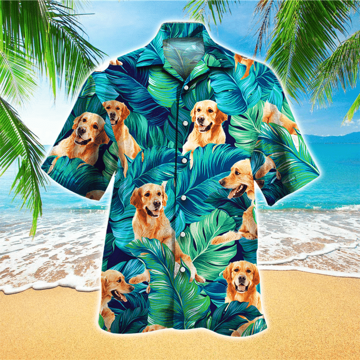 Retriever Dog Hawaii Personalized Hawaii Shirt Men Ha32670