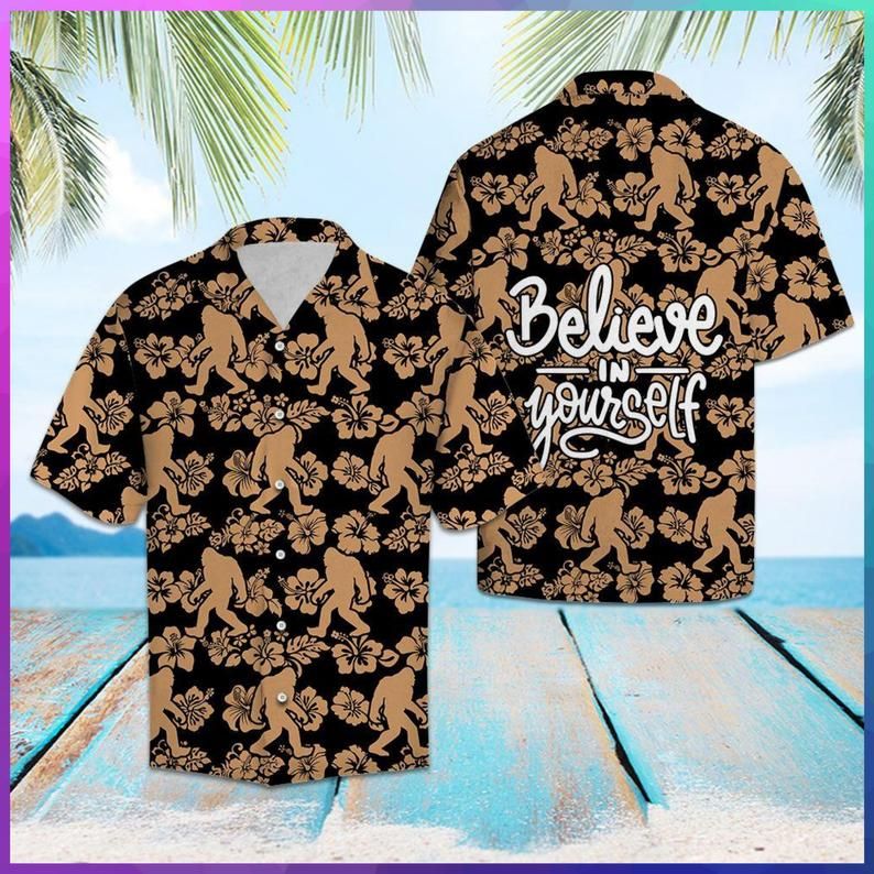 Believe In Yourself Brown Black Best Design Hawaii Shirt Ha96766