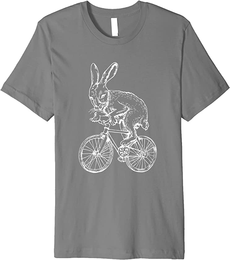 Rabbit Cycling Bicycle Cyclist Biker Biking Fun Bike Premium T-Shirt