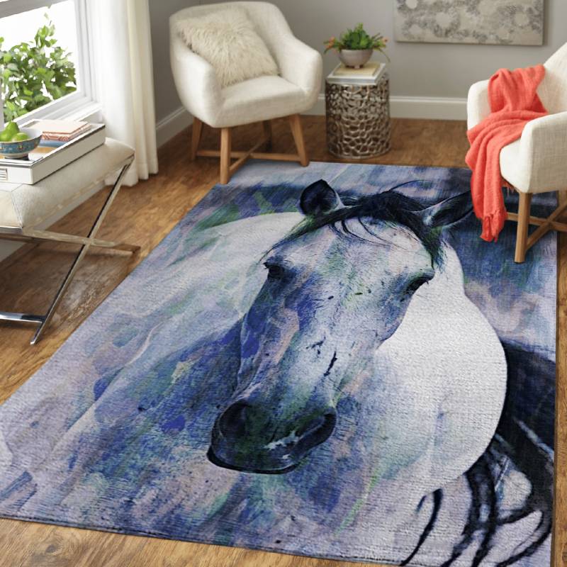 Pleasure Beautiful friendly pony portrait with a textur …  – Animals Area Rug Carpet