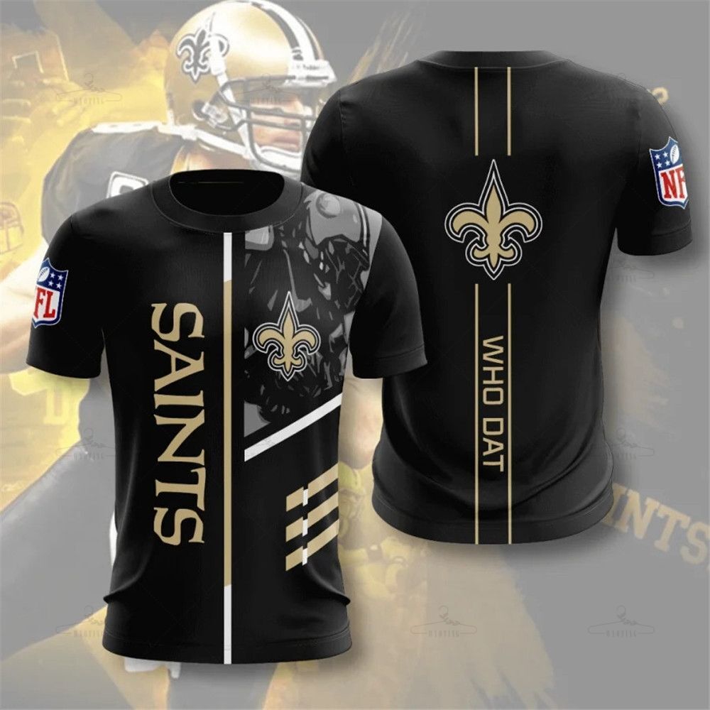 New Orleans Saints T-Shirt 3D Performance Short Sleeve