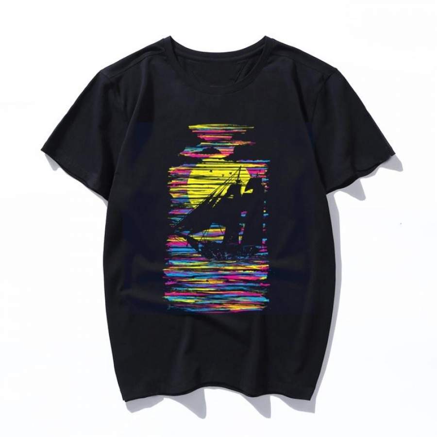 sail cmyk men t shirt top tee shirt women female ulzzang t-shirt Harajuku Casual Vintage Printing Funny girl tshirt