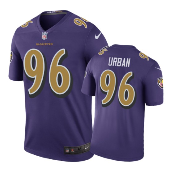 Baltimore Ravens #96 Brent Urban Nike Color Rush Purple Jersey