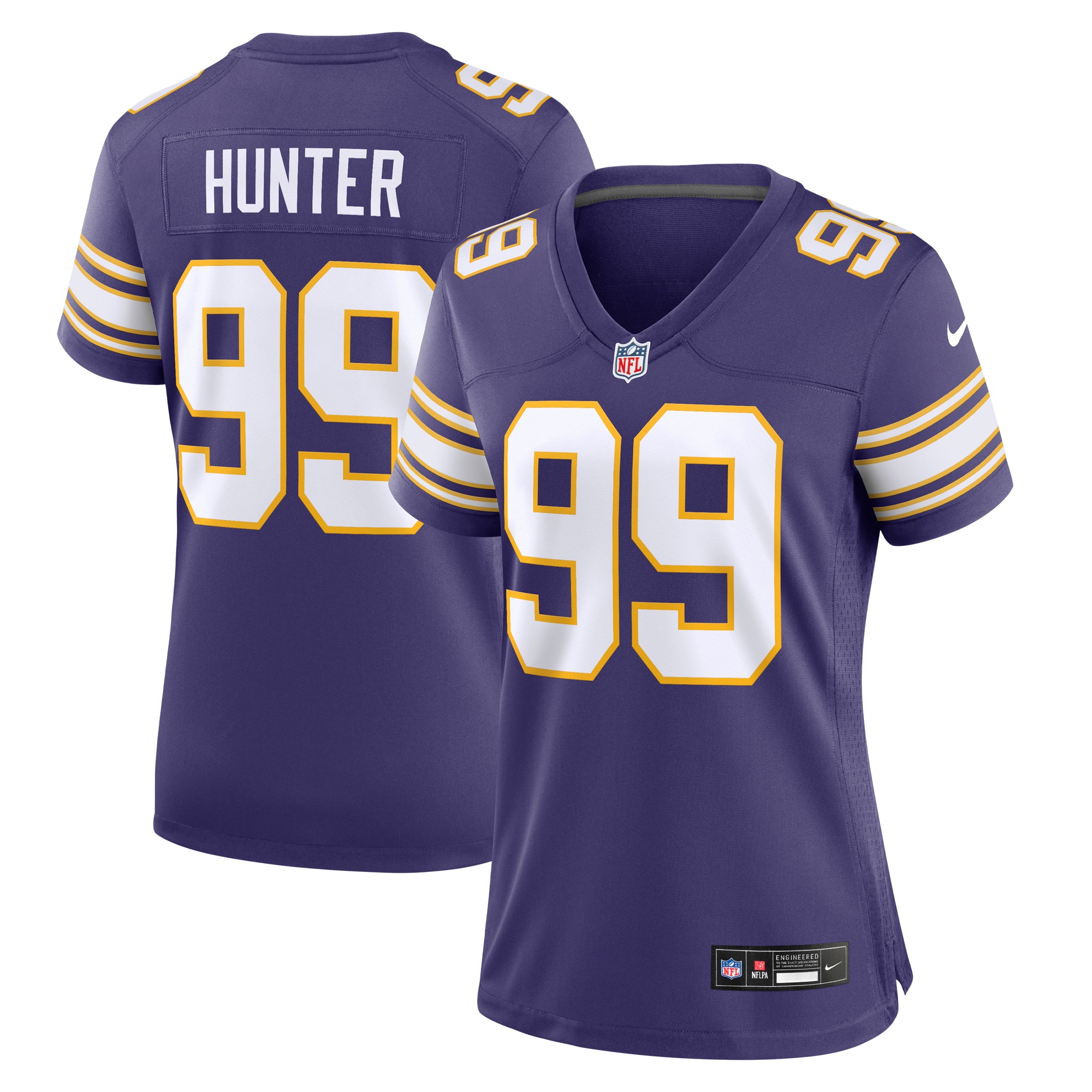 Women’s Minnesota Vikings Danielle Hunter Purple Classic Player Game Jersey