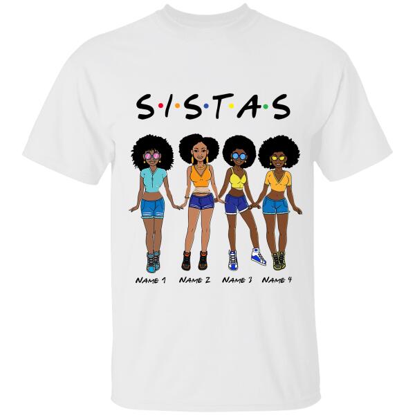 Sistas Personalized T-Shirt, Best Gift For Black Woman