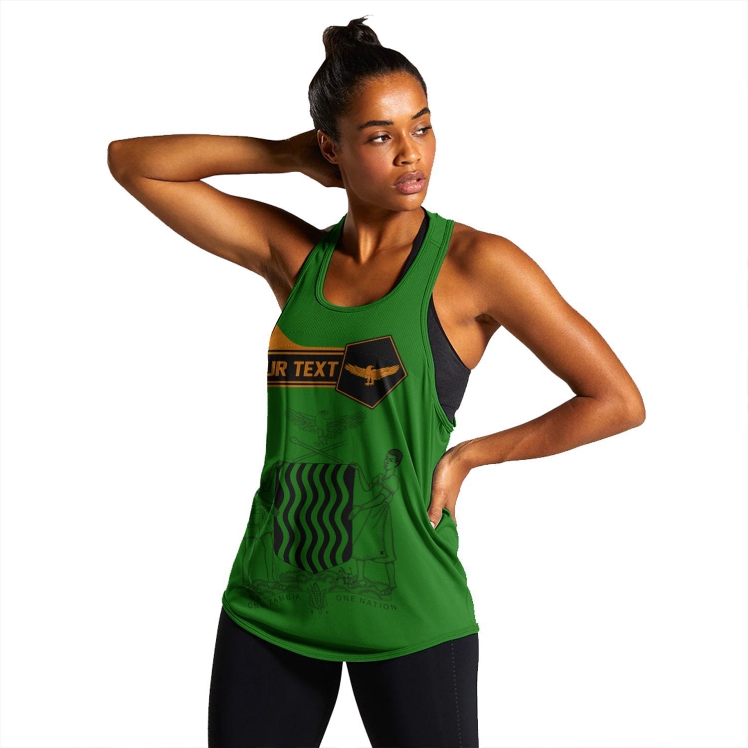 (Custom) African Tank Top – Zambia Women’S Racerback Tank Pentagon Style