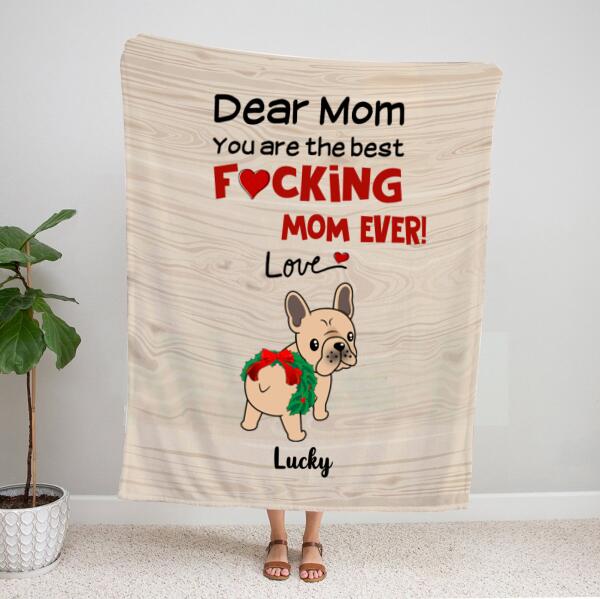 Personalized Dog Blanket With Name – Best Christmas Gifts For Mom – Up To 6 Dogs