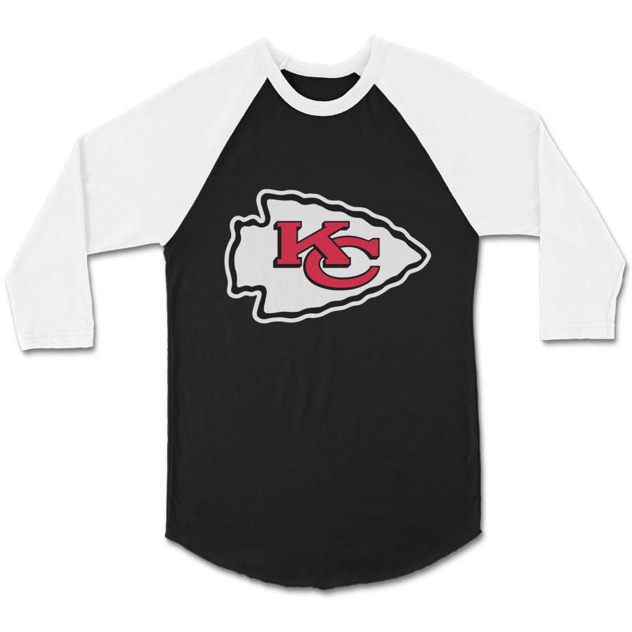 Kansas City Chiefs Kc Football CPY Unisex 3/4 Sleeve Baseball Tee T-Shirt