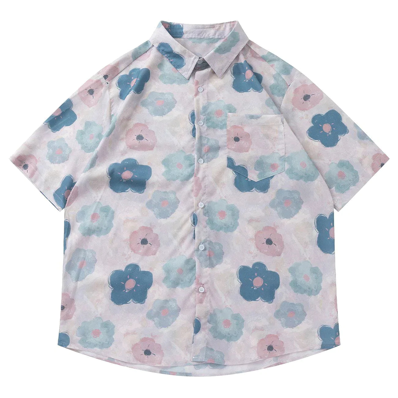 Talishko™ – Full Flowers Print Short Sleeve Shirt