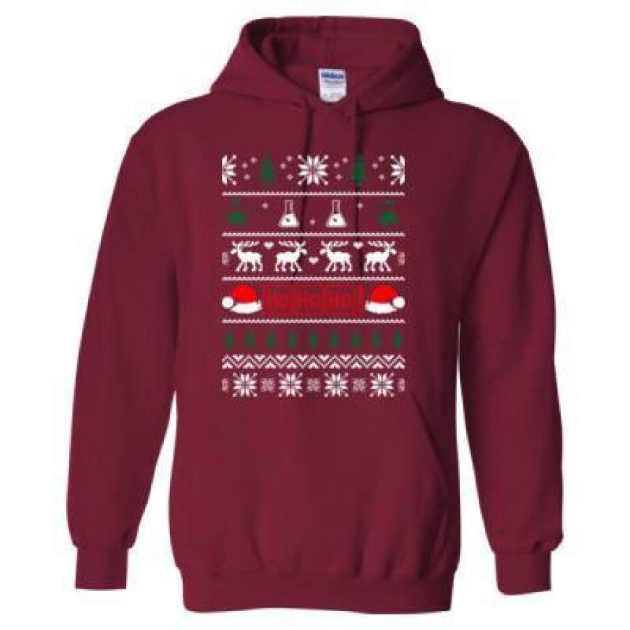 AGR Chemistry Chemical Ugly Holiday Christmas Ugly Sweater – Heavy Blend™ Hooded Sweatshirt