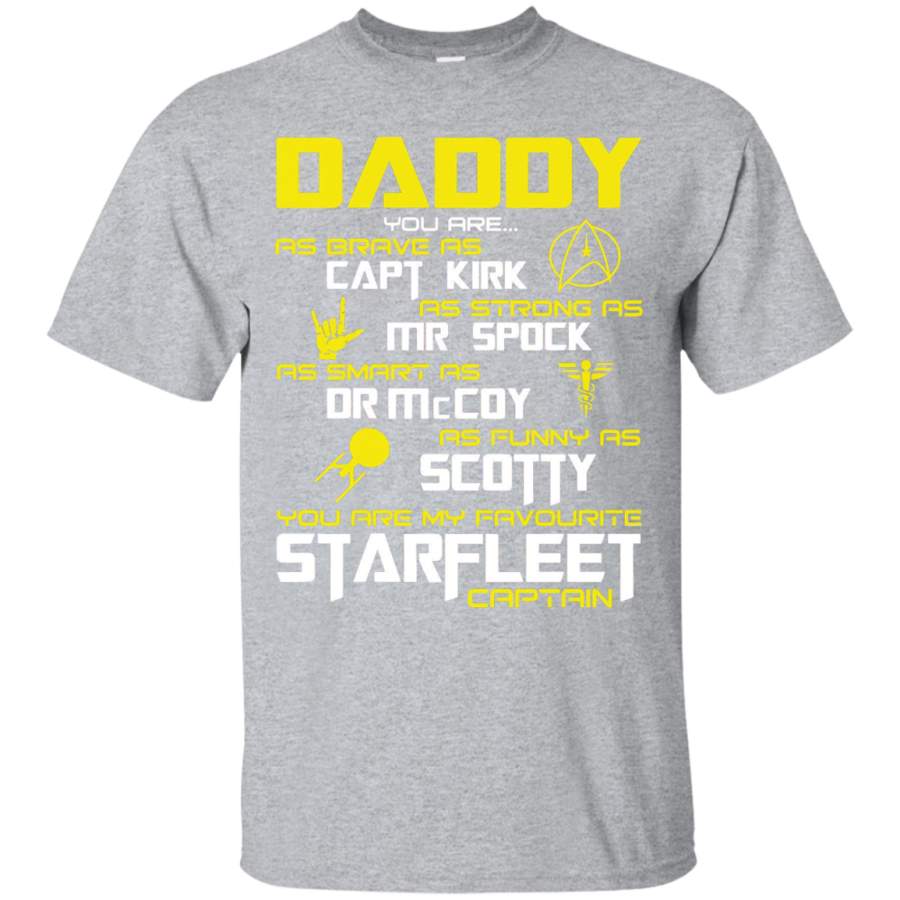 AGR Daddy Super star Dad Papa Hero Fathers Day Gift Trek Shirts