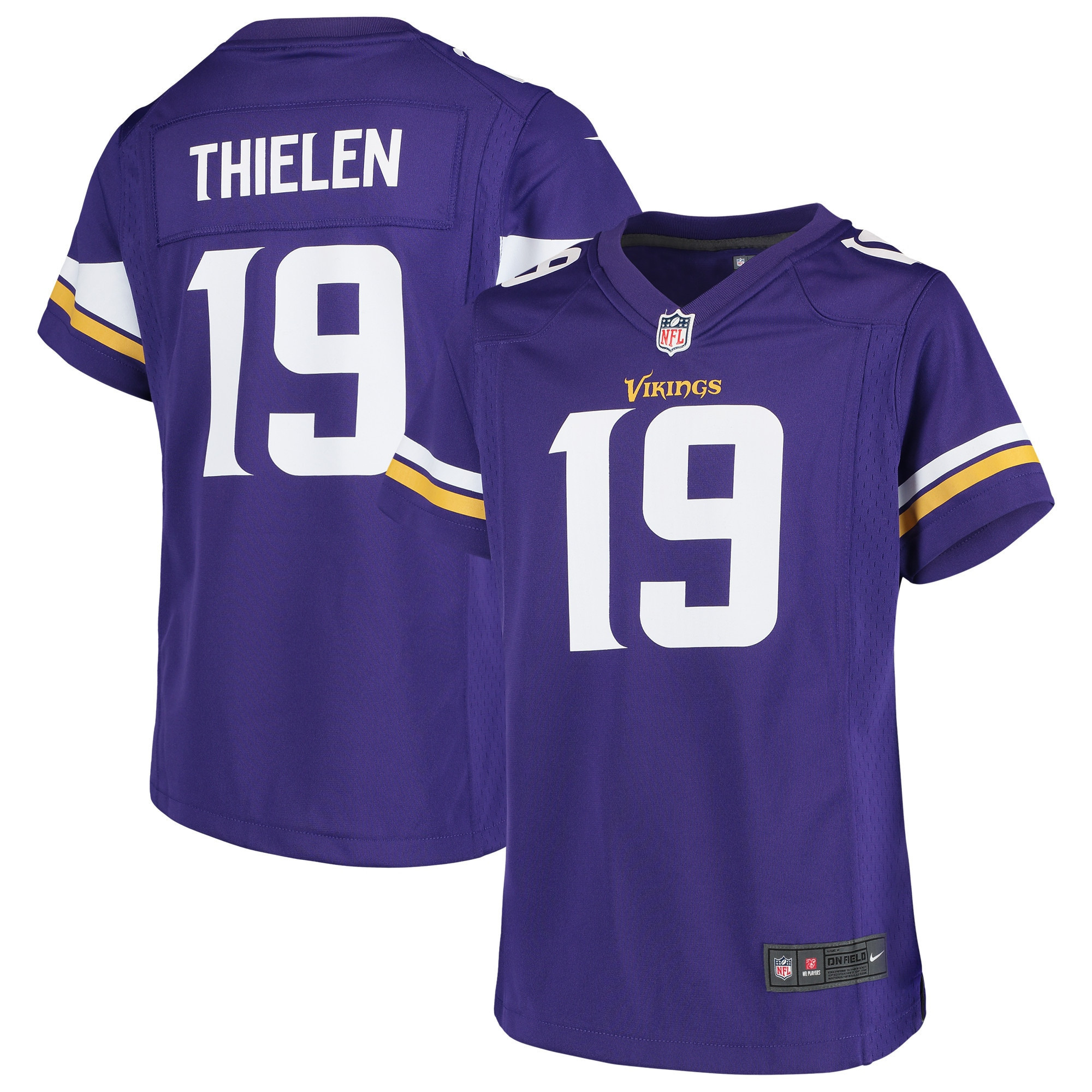 Adam Thielen Minnesota Vikings Girls Game Jersey – Purple NFL