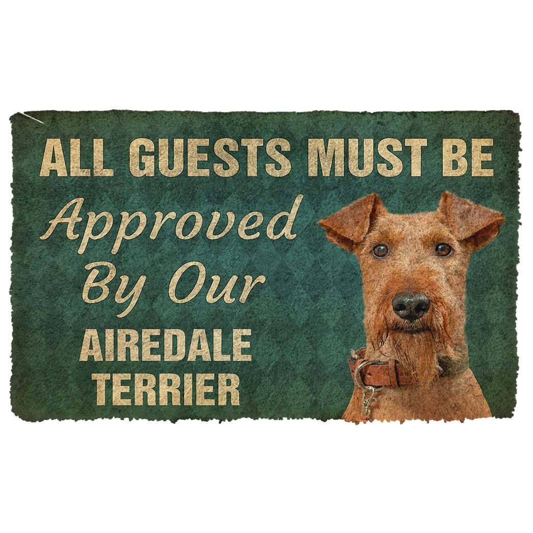 Gearhumans  Gearhuman 3D Must Be Approved By Our Airedale Terrier Custom Doormat