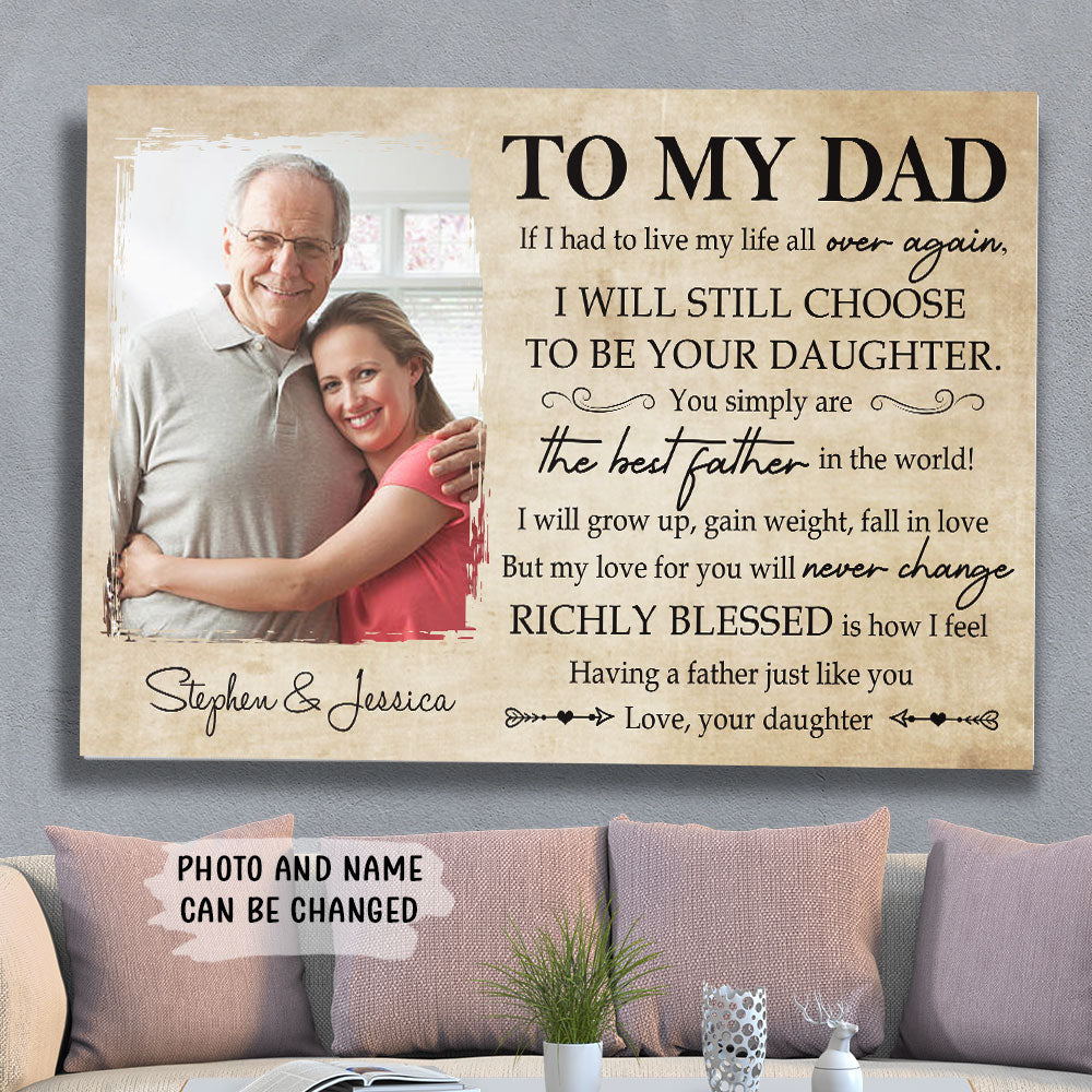 Be Your Daughter – Personalized Custom Photo Canvas