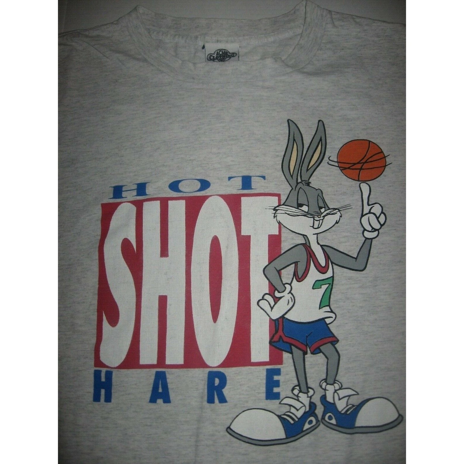 X Jordan Era Space Jam T Shirt Acme Looney Tunes Bugs Bunny Hot Shot Hare