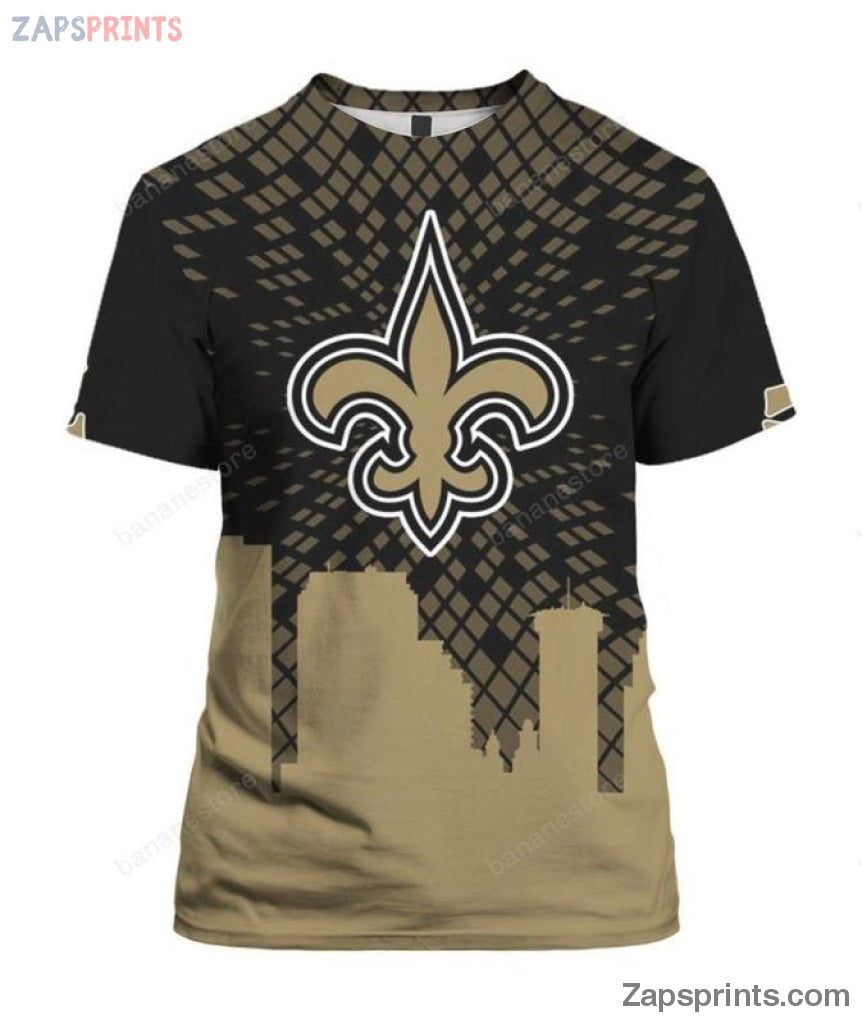 New Orleans Saints 3 D Classic T Shirt V4 Gift For Fan Football Lovers