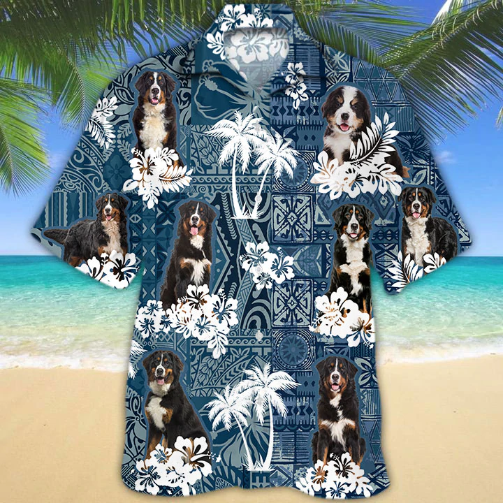 Bernese Mountain Hawaii Dog Hawaii Shirt Men Short Sleeve Hawaii Aloha Ha41881