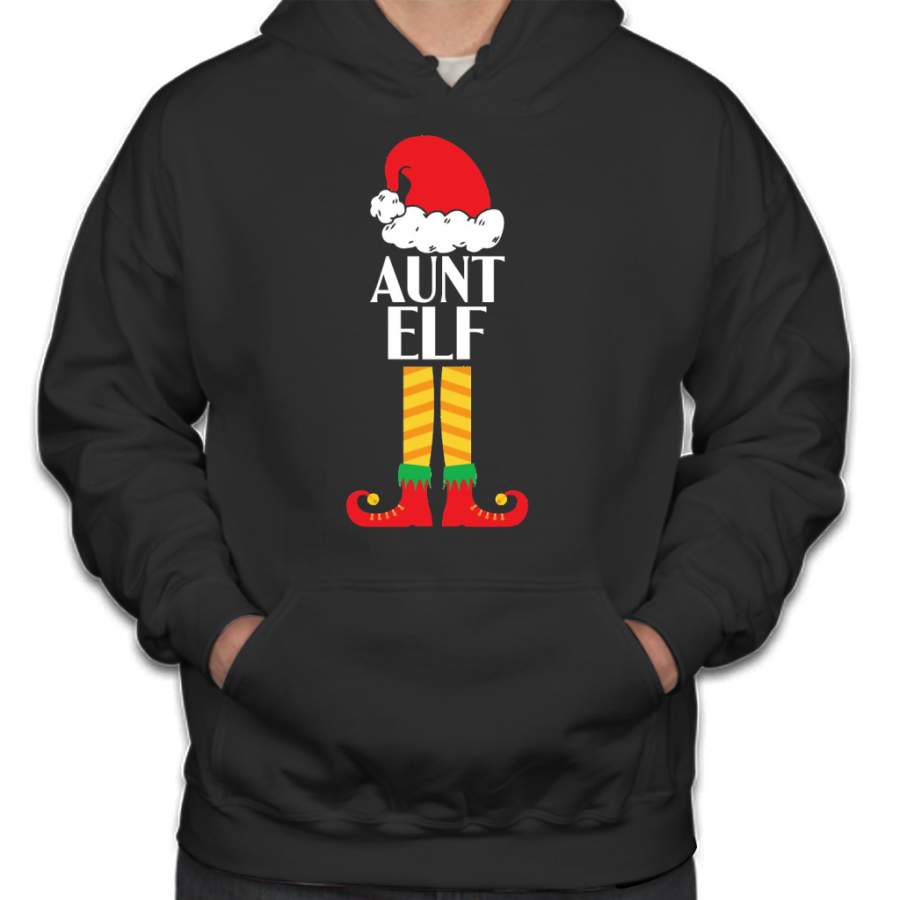 Aunt Elf – Family Matching Christmas Pajamas Hoodie