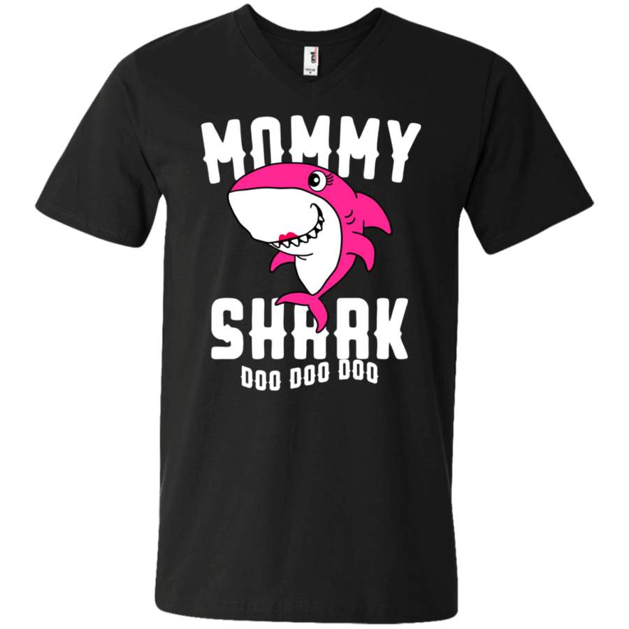 AGR Mommy Shark Hoodie Mother Grandma Halloween Christmas Unisex V-neck