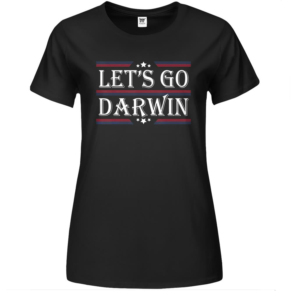 Let’S Go Darwin Sarcastic Saying Usa Flag Lets Go Darwin (1) Premium Womens T Shirts