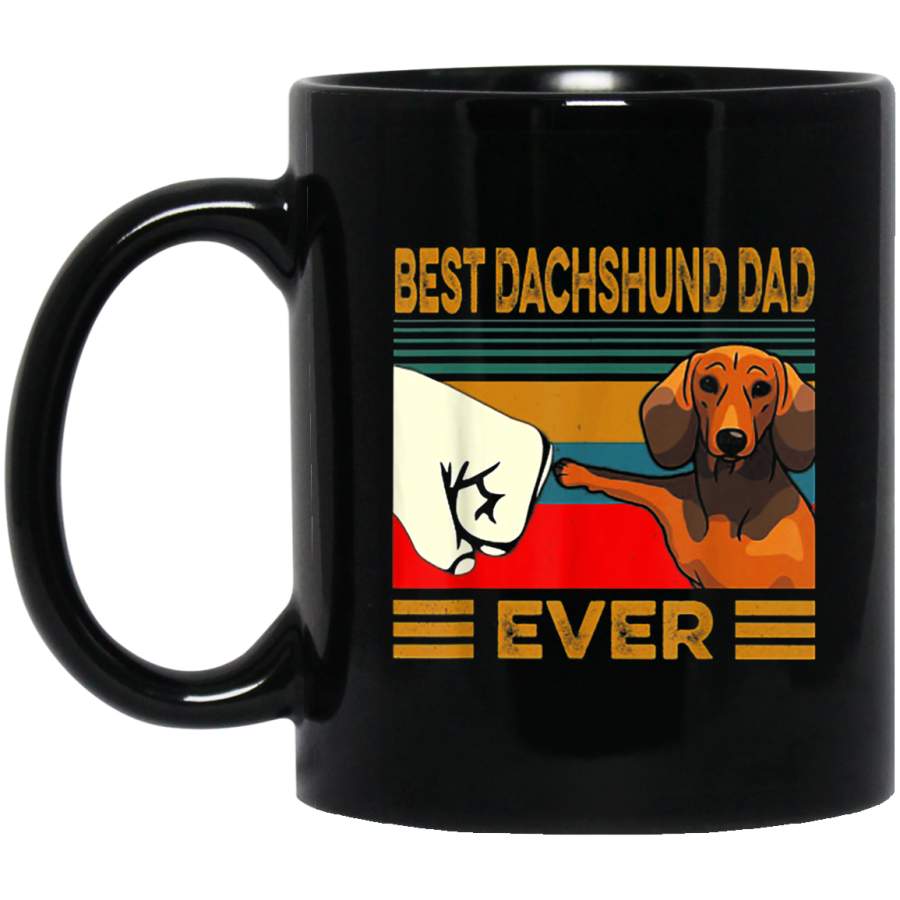 Best Dachshund Dad Ever Retro Vintage Mug