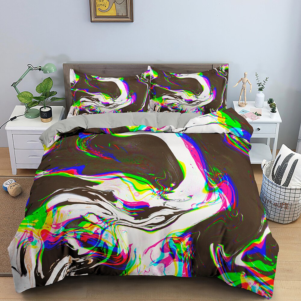 3D Galaxy Duvet Cover Set Single Double Twin Queen Bedding Sets Universe Outer Space Themed Bed Linen Home Decor