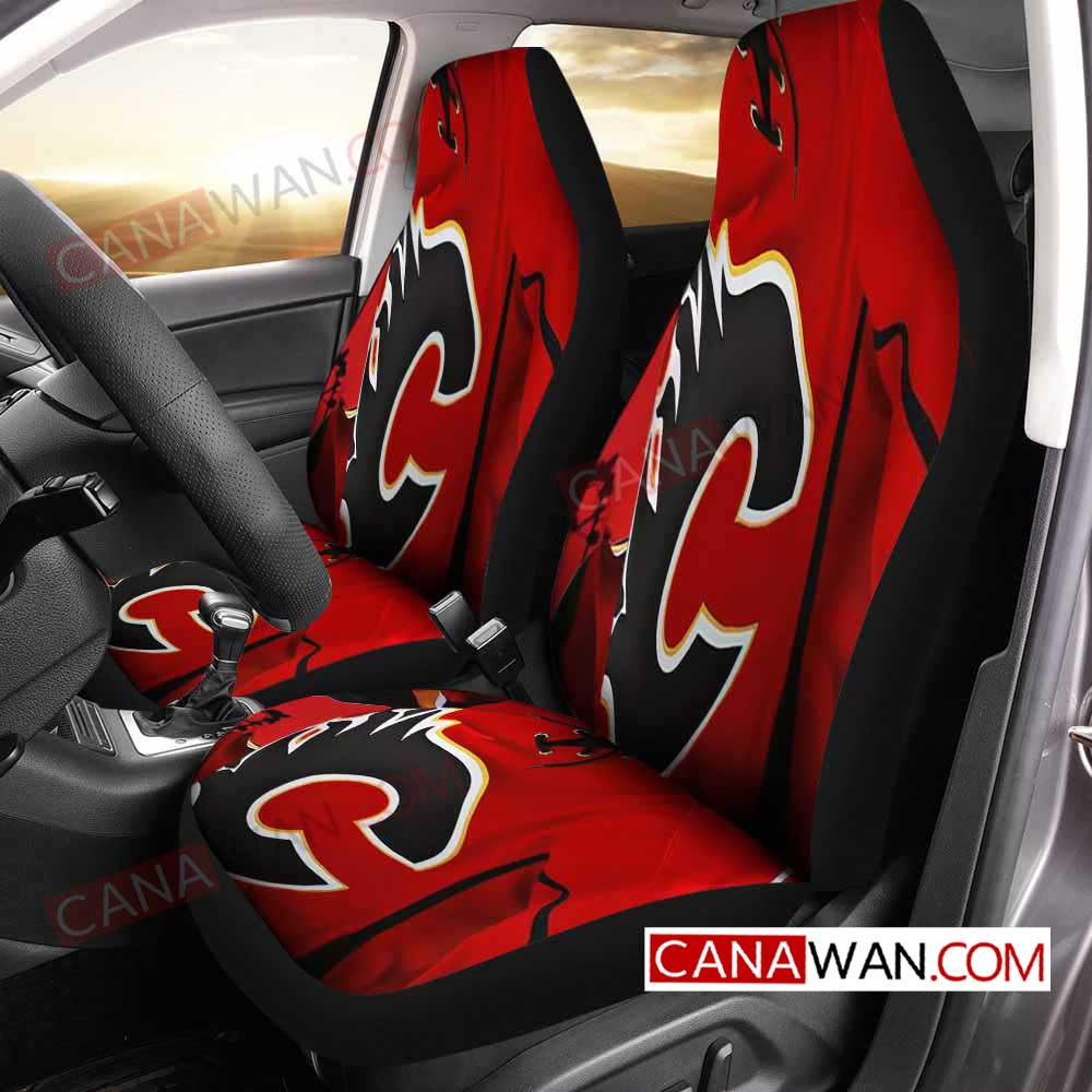 Calgary Flameslogo Art Style55 3D Customized Personalized Car Seat Cover