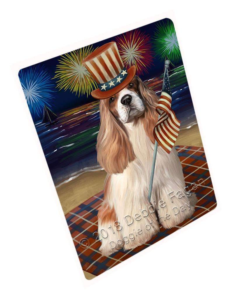 4Th Of July Independence Day Firework Cocker Spaniel Dog Blanket Blnkt85053