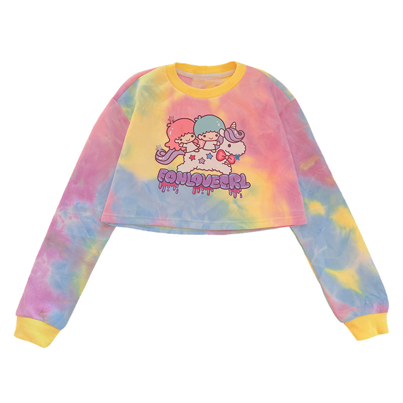 Pullover Sweatshirt Kawaii Multicolor Love Pony
