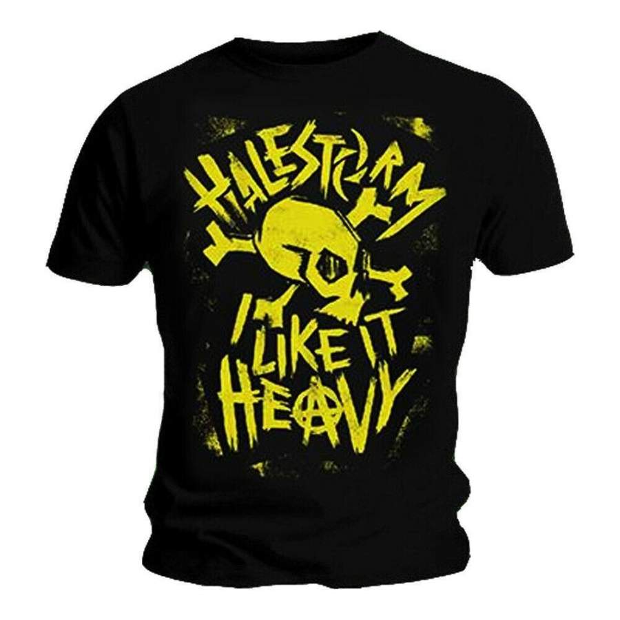 Halestorm Punk Skull Black Mens Unisex Classic Rock Metal T-Shirt