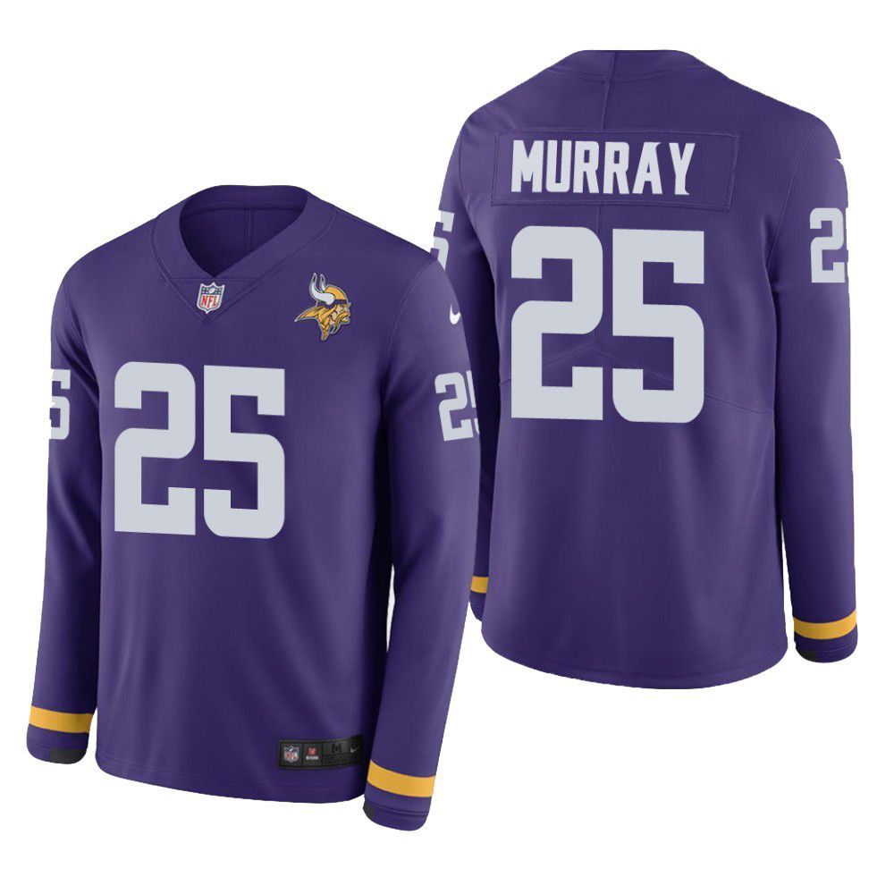 Minnesota Vikings Latavius Murray Therma Long Sleeve Mens Jersey Purple