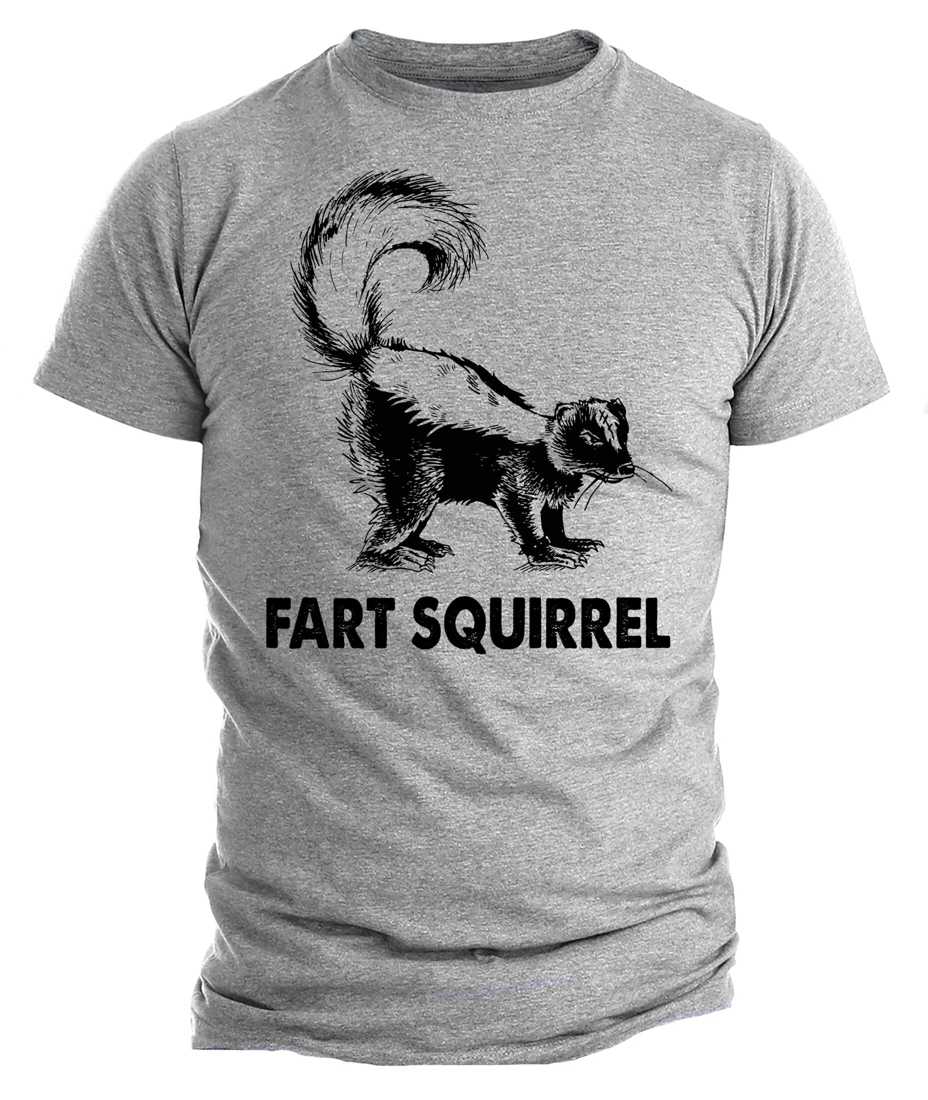 Fart Squirrel Meme Funny Skunk T shirt Sarcastic Fart Humor Camping Shirt Men’s Graphic Tee Skunk Humor Camping Hiking T-shirt