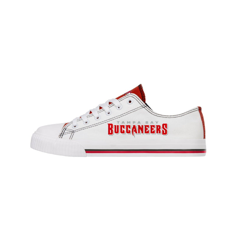 Tampa Bay Buccaneers NFL Mens Low Top White Canvas Shoes