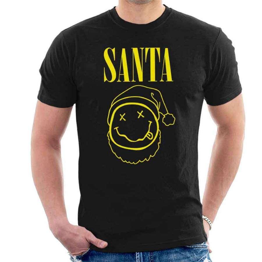 Santa Claus Nirvana Logo Men’s T-Shirt