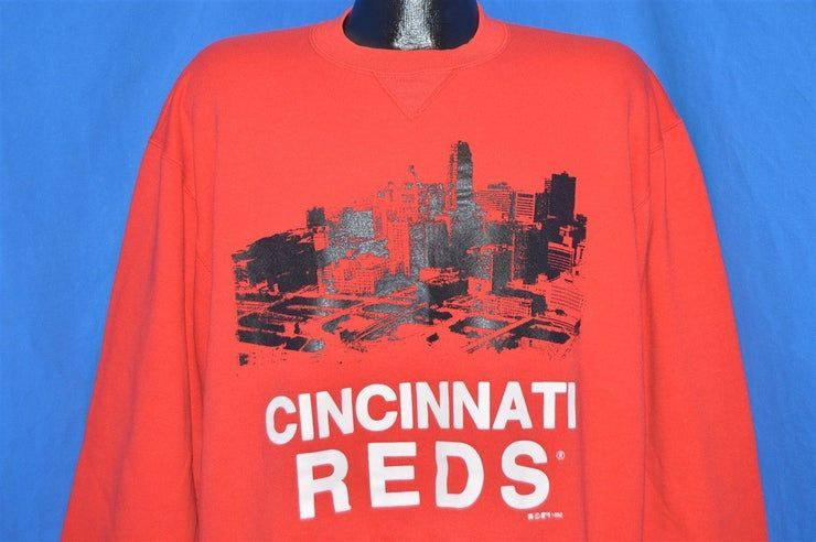 90S Cincinnati Reds Skyline Crewneck Shirt