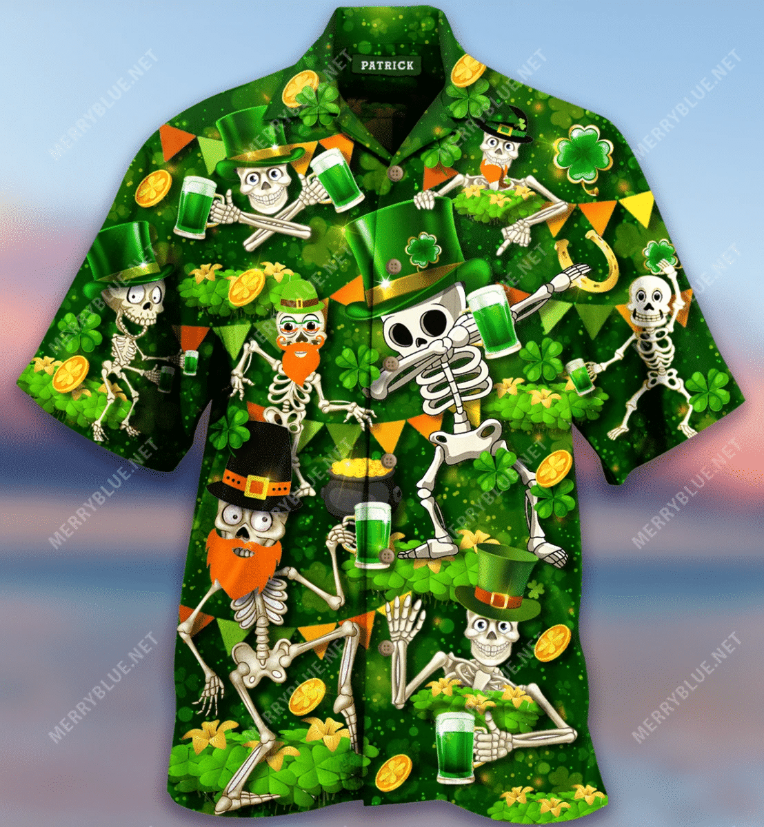 Cover Your Body With Amazing Lets Get Drunk Skull Saint Patrick Unisex Hawaii Shirt Ha61760