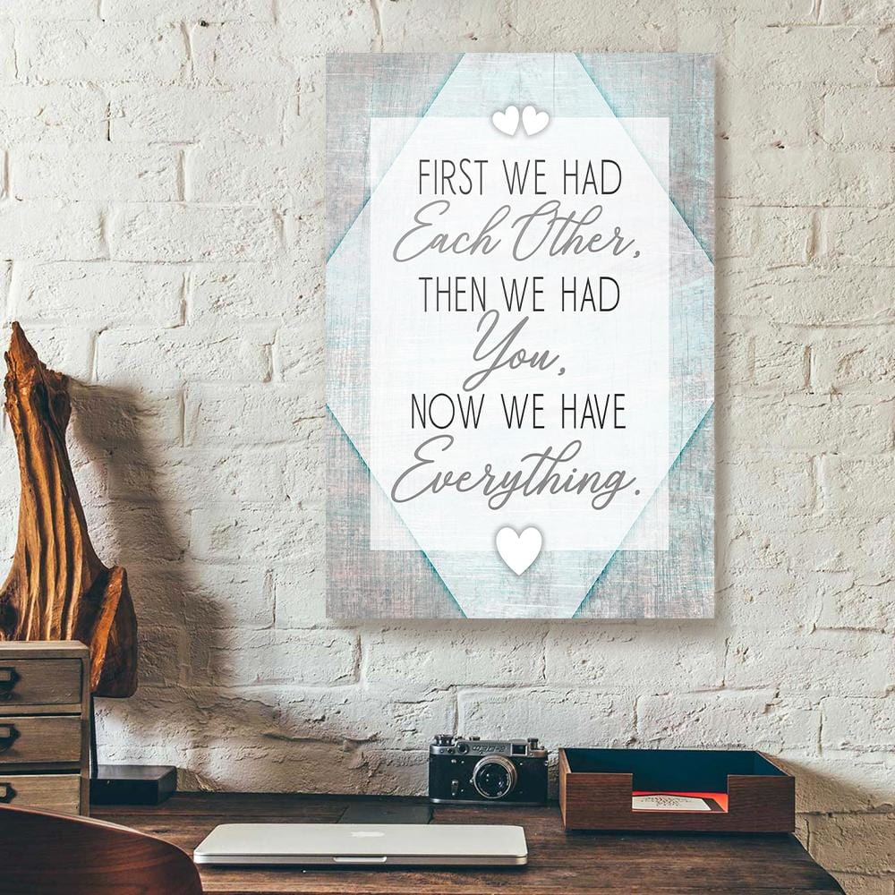 Canvas Artwork First We Had Each Other Full Printing Baby Room Wall Art Canvas Wall Art Home Decor